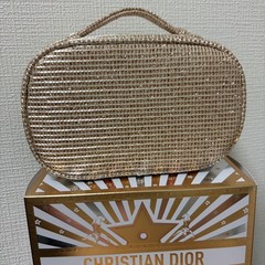 Christian Dior 2025 limited pouch bag Holiday Cosmetic Bag Gold New F/S