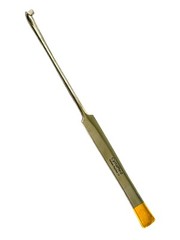 8″ Gold Tipped Flat Handle Smooth Snook Hook, Veterinary Spay Hook Instrument