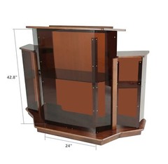 Large Delux Church Pulpit 61″ Wide X 24″ Deep X 47″ Tall Wood Acrylic Preach Lec
