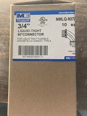 NMLQ-9075 Madison 3/4 90 Liquid Tight Connector Non Metallic Conduit 10pc Pack