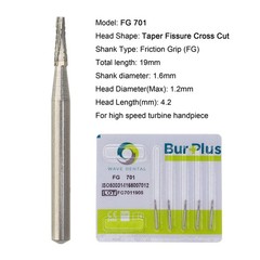 Wave Dental Carbide Burs Surgical Bur 25mm Friction Grip FG High Speed 702 701