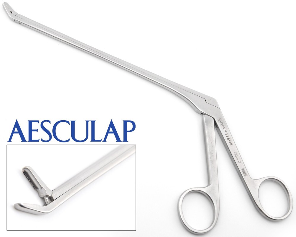 AESCULAP FF814R Surgical Spurling Pituitary Rongeur Angled Up 4x10mm Bite 7″