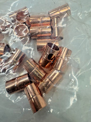 PKG 25 – 3/8″ OD (1/4″ ID) Copper Sweat / Solder Coupling PN: C165-0002