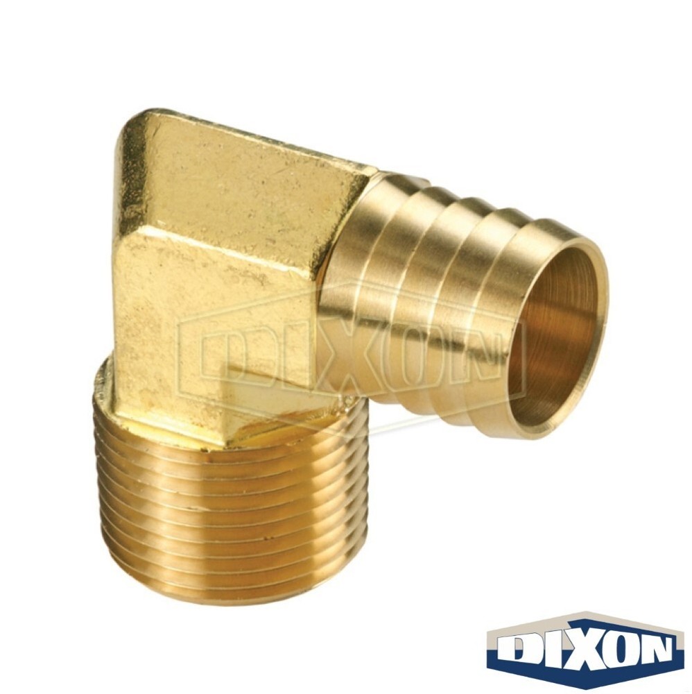 1/2″ Hose ID x 1/2 Male NPTF 90° Brass Elbow 1290808C Dixon Valve FACTORY NEW!