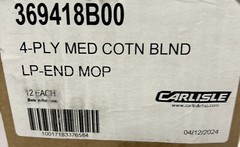 12-Pack, CARLISLE 369418B00 4-Ply MD Cotton Blend Looped End Mop Food Service