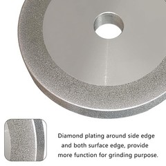 Flat Diamond Grinding Wheel 150 Grit, 1/2″ Arbor, 10mm Wide for Grinding