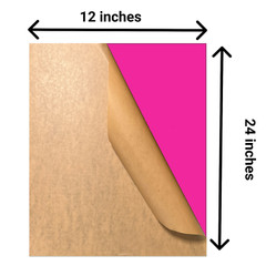 1/8″ (3mm) Solid Hot Pink Acrylic 24″x12″ Cast Plexiglass Sheet AZM Displays