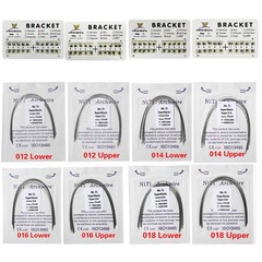Dental Ortho Metal Braces Brackets Mini Standard Roth.022 Hooks 345/Arch Wire