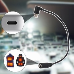 2pcs Type-C to DC Adapter for ORORO Jackets and Vests, 7.4V Heated Vest Adapter