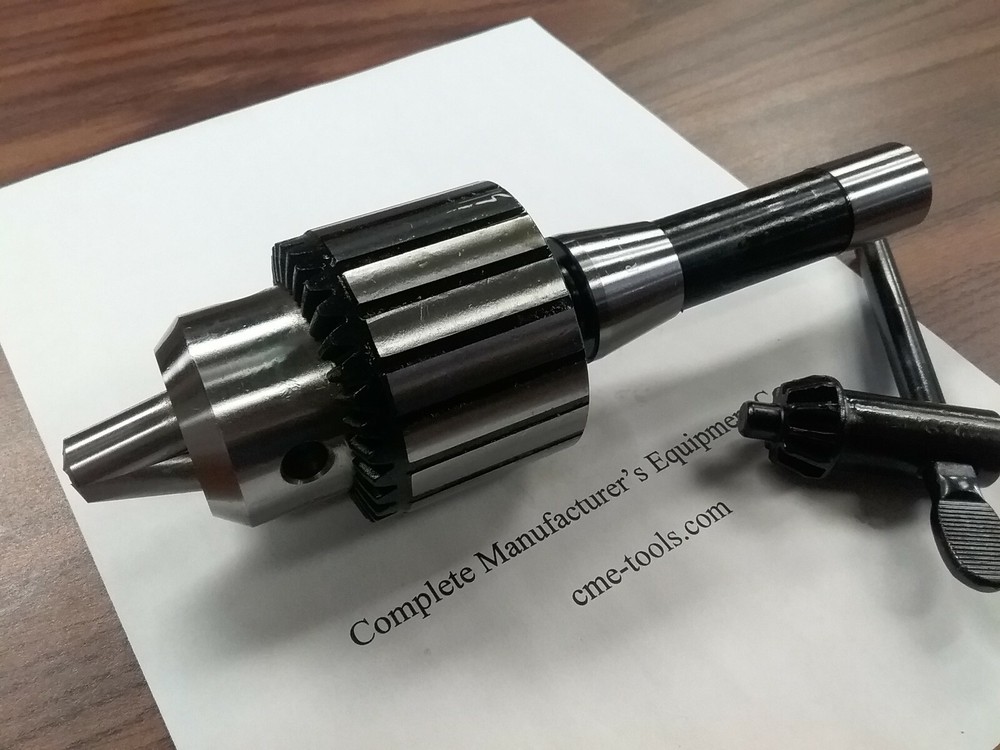 CME/HARVEST 3/4″ KEY TYPE DRILL CHUCK W. R8 ARBOR, #D-WK3/4-3,#SHK-R8-JT3-NEW