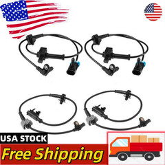Front and Rear Left & Right ABS Wheel Speed Sensor 2 Pair for Chevy Silverado