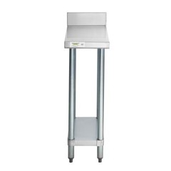 24″W x 12″L Stainless Steel Equipment Filler Table with Backsplash & Undershelf