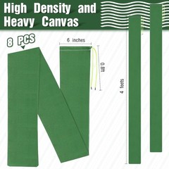 8 Pcs Long Canvas Sandbags for Flooding Sand Tube Bags Flood Protectio…