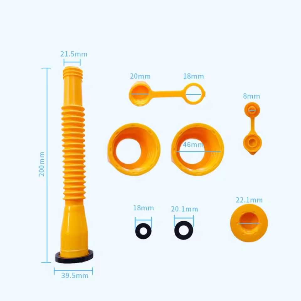 3X Replacement Gas Can Spout Nozzle Vent Kit For Plastic Gas Cans Old Style Caps