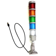 5-Stack USB LED Andon Tower Signal Light indicator Buzzer 5VDC Industrial Warn