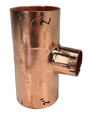 NIBCO Reducing Tee 2″ x 2″ x 1″ CTS C x C x C Solder Joint Copper Sweat Fitting