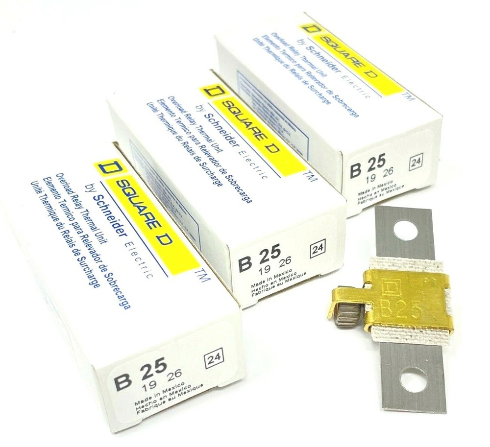 3 PACK – SQUARE D B25.0 THERMAL OVERLOAD RELAY THERMAL UNIT PS005549AV