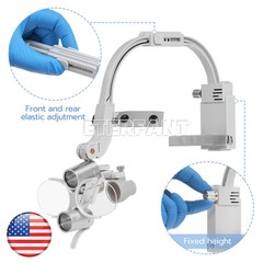 Dental 3.5X Binocular Loupe Headband Magnifier/5/10W LED Headband Headlight Lamp