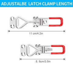 6 Pack Toggle Latch Clamp 4001 Adjustable Latch Smoker Clamps with 24PCS Screws