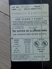 Boltswitch, PTL323, 100 amp, 3 Pole, fuse holder
