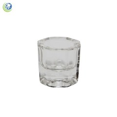4 x GLASS DAPPEN DISH – CLEAR ACRYLIC LIQUID HOLDER CONTAINER DENTAL COSMETOLOGY