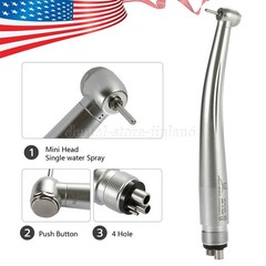 Mini Head Dental High Speed Handpiece One Water Spray Air Turbine M4 4 Holes