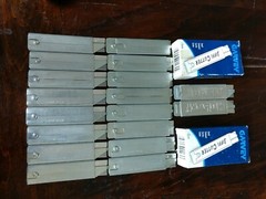 Lot of 16 GARVEY JIFFY RAZOR BLADE CUTTER POCKET KNIFES & 2 HUBERT