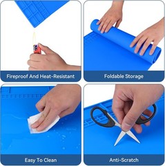 Extra Large Soldering Mat, 27.6”x15.7” Oversized 932°F Large, Grey