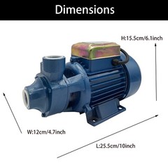 1/2HP CLEAR WATER PUMP ELECTRIC CENTRIFUGAL CLEAN WATER INDUSTRIAL FARM POOL PON