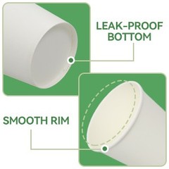 Coffee Cups, 50 Pack 12 oz Disposable Coffee Cups with Lids and Sleeves,