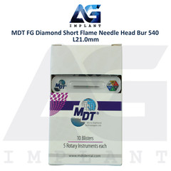 MDT Dental FG Diamond Coated Short Flame Needle Head Bur 540 L21.0mm Contouring