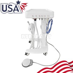 Portable Dental Mobile Delivery Unit System Cart Treatment Work Compressor 4H