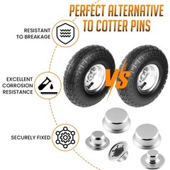 MARRTEUM 40Pcs Push on Pushnut Cap | 1/4″, 5/16″, 3/8″, 2/5″, 3/16″ Axle Fast…