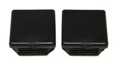 Universal Plastic 1-1/2 inch Black Square Tubing Cap Finishing Plug Chair Glide