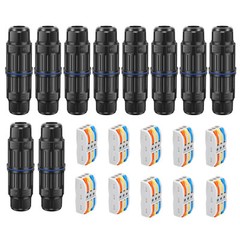 10PCS Waterproof Junction Box 3Way Electrical Cable Wire Connector for AWG 28-12