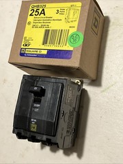 QHB325 25 Amp 3 Pole 3 Phase Schneider 65kA Square D Circuit Breaker QHB New!