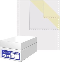 Continuous Computer Paper 9.5″x11″ L&R Perf Blank 2-Pt White/Canary, 1700Sheets
