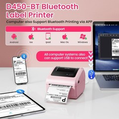 4×6 Printer Bluetooth Shipping Label Printer for Thermal Label USPS UPS FedEx