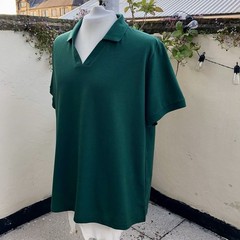 Women’s Paramedic Vet Polo Shirt UK 26 Green V-Neck Workwear Zookeeper Trojan