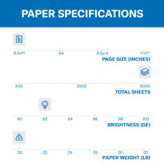 Hammermill Copy Plus Paper 8.5″ x 11″, 20 lbs White, 10 Reams