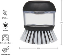 Kitchenaid Soap Dispensing Palm Brush with Built in Easy to Fill Soap Dispenser,