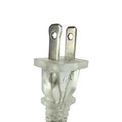 6.5ft Clear Silver Electric Lamp Cord 300v Power Supply Cord with Polarized Plug