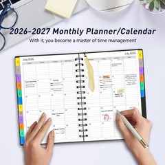 Daily Planner 2026-2027, 18-Month Weekly and Monthly Calendar Planner, January 2