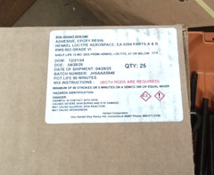 Henkel Loctite EA 9394 Aerospace Epoxy Resin Adhesive Parts A & B Rods Cartridge
