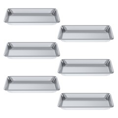 13 in. x 10 in. 19 Gauge Quarter Size Aluminum Bun / Sheet Pan. Pack of 6
