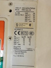 Allen Bradley 140U-J2D3-D20 200A, 3P, Molded Case, J Frame, Assembled with Trip