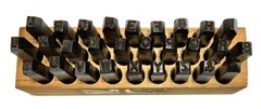 Mid-Century Young Bros 28-Piece Letter Metal Tool Steel Stamp Set 1/4″ USA