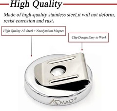 Durable 2″ Diameter Neodymium Magnetic Clip for Tools – 100 lbs Holding Power