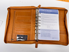Franklin Covey Planner Tan Leather Zip Planner Heritage Travelware 756643 Zipper