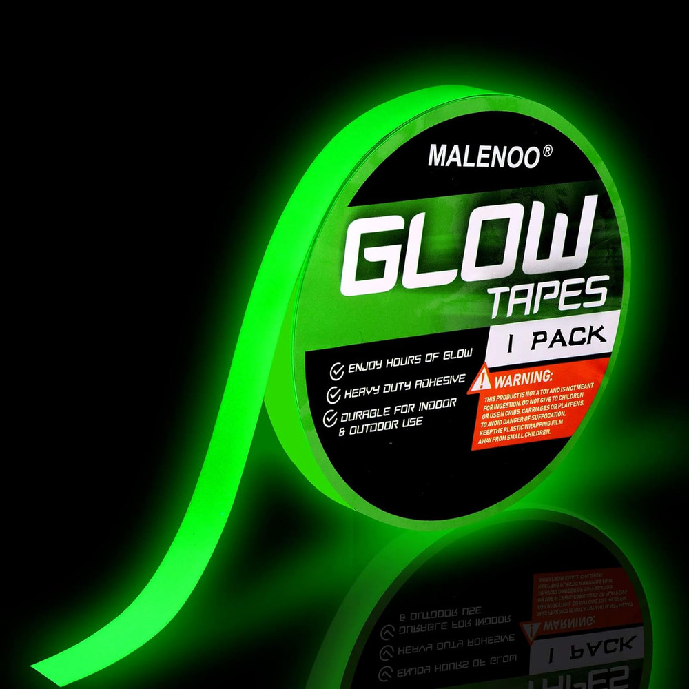 0.5 Inch X 16FT Glow in the Dark Tape Lasting Bright for Green Neon Tape, Wat…